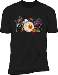 Thumbnail for Boo Creepy Owl Pumpkin Ghost Funny Halloween Costume T-Shirt